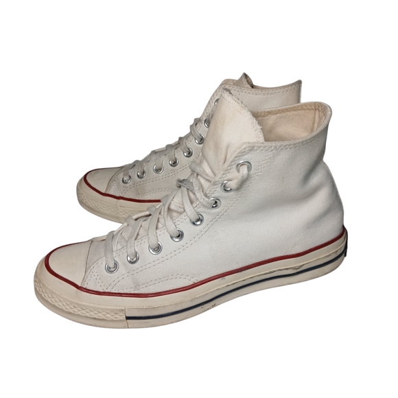 Converse Classic White High-Tops with Red Accents - Picture 2 of 8